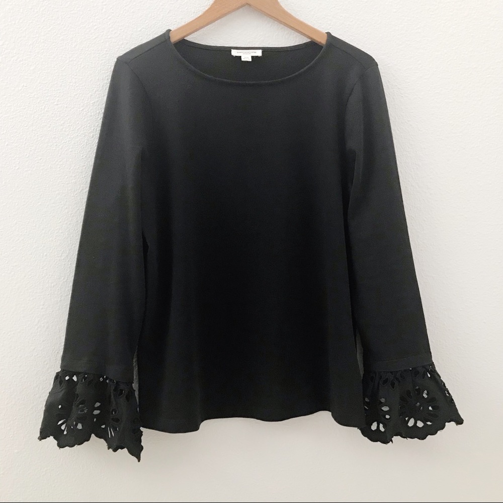 BeachLunchLounge cotton eyelet cuff long sleeve
